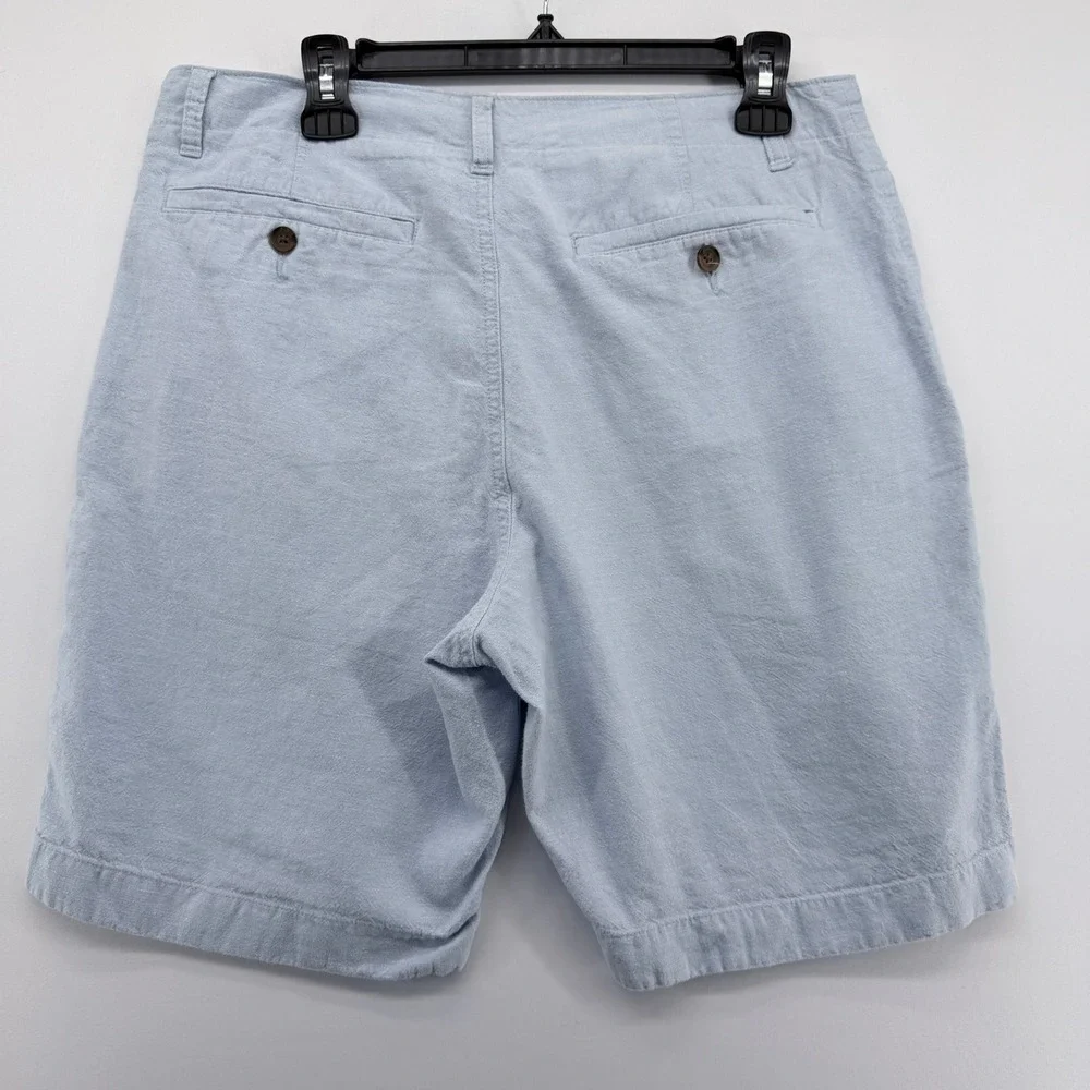 J.Crew Gramercy Mens Shorts 34W Light Blue Textured Cotton Chino Shorts - Picture 3 of 3